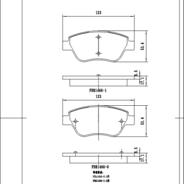 FDB1466 High performance manufacturer brake pads for FIAT 500 (312_)